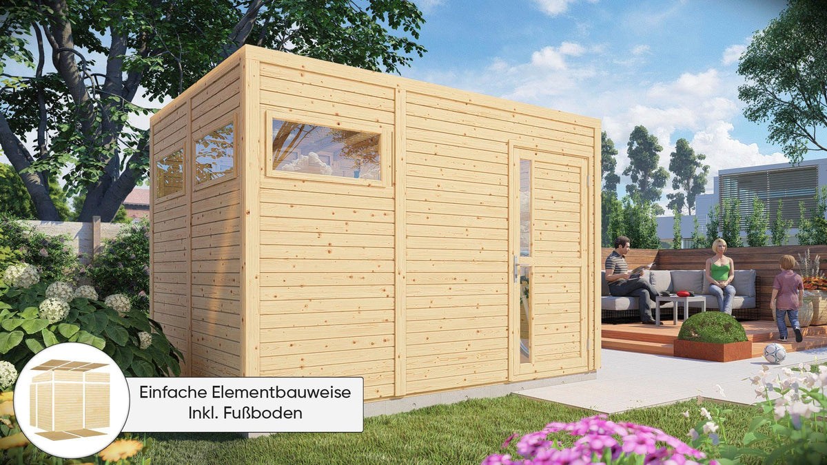 KONIFERA Gartenhaus Cubus 3, 337 x 240 cm, mit Fußboden
