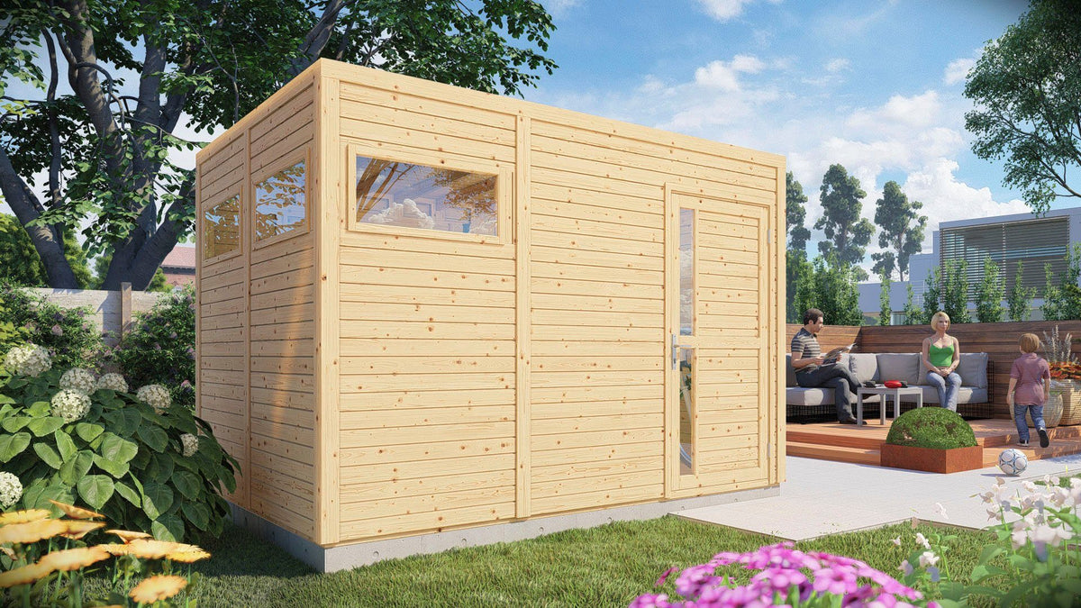 KONIFERA Gartenhaus Cubus 3, 337 x 240 cm, mit Fußboden – Ansicht 3