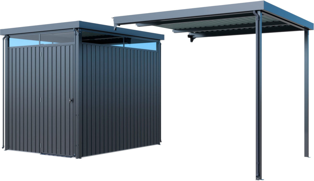 KONIFERA Gerätehaus Stefano mini, 403 x 245 cm, mit Anbau – Ansicht 2