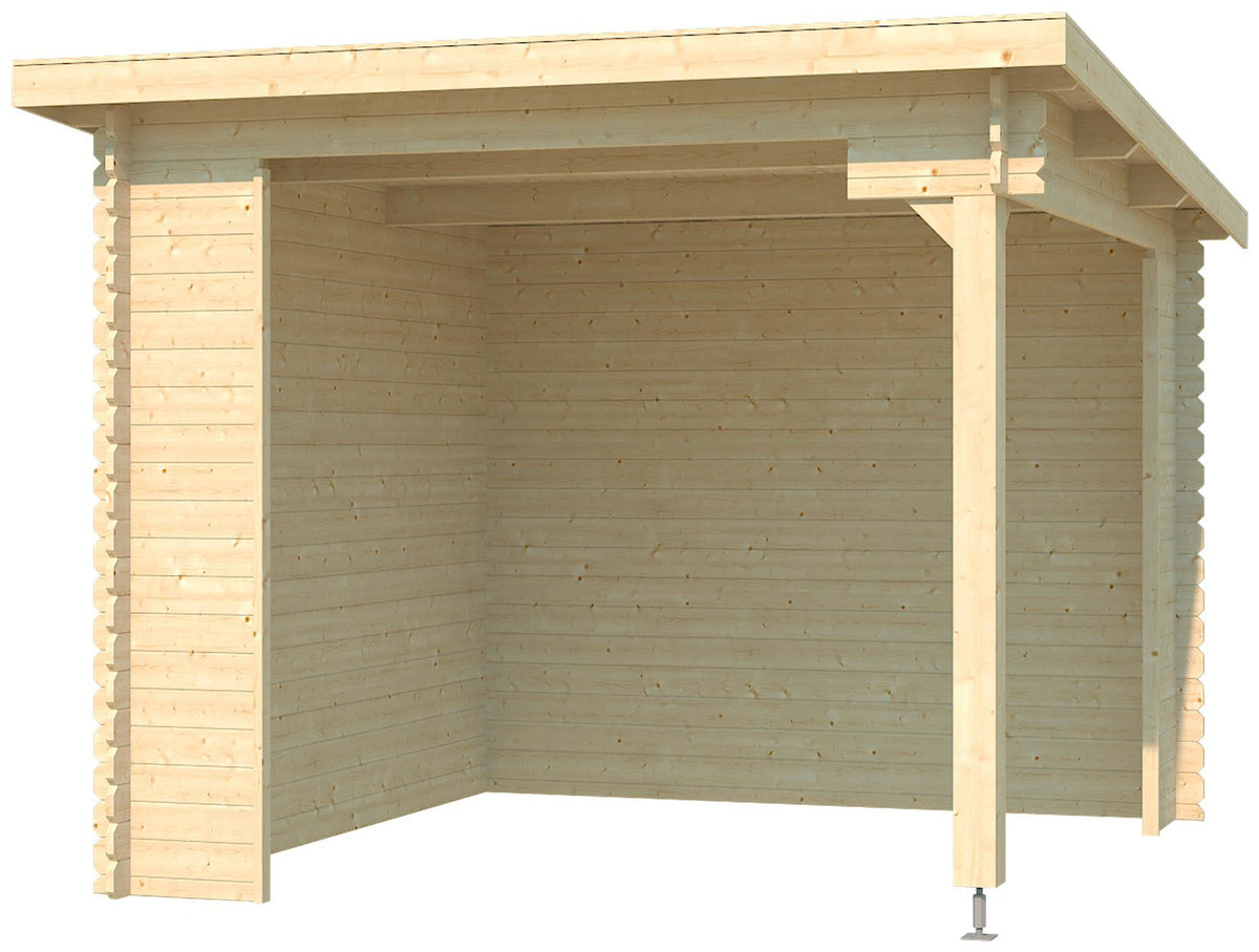 LASITA MAJA Gartenhaus Unterstand/Lounge Buffalo 275, 295 x 324 cm, 28 mm, mit Terrasse – Ansicht 2