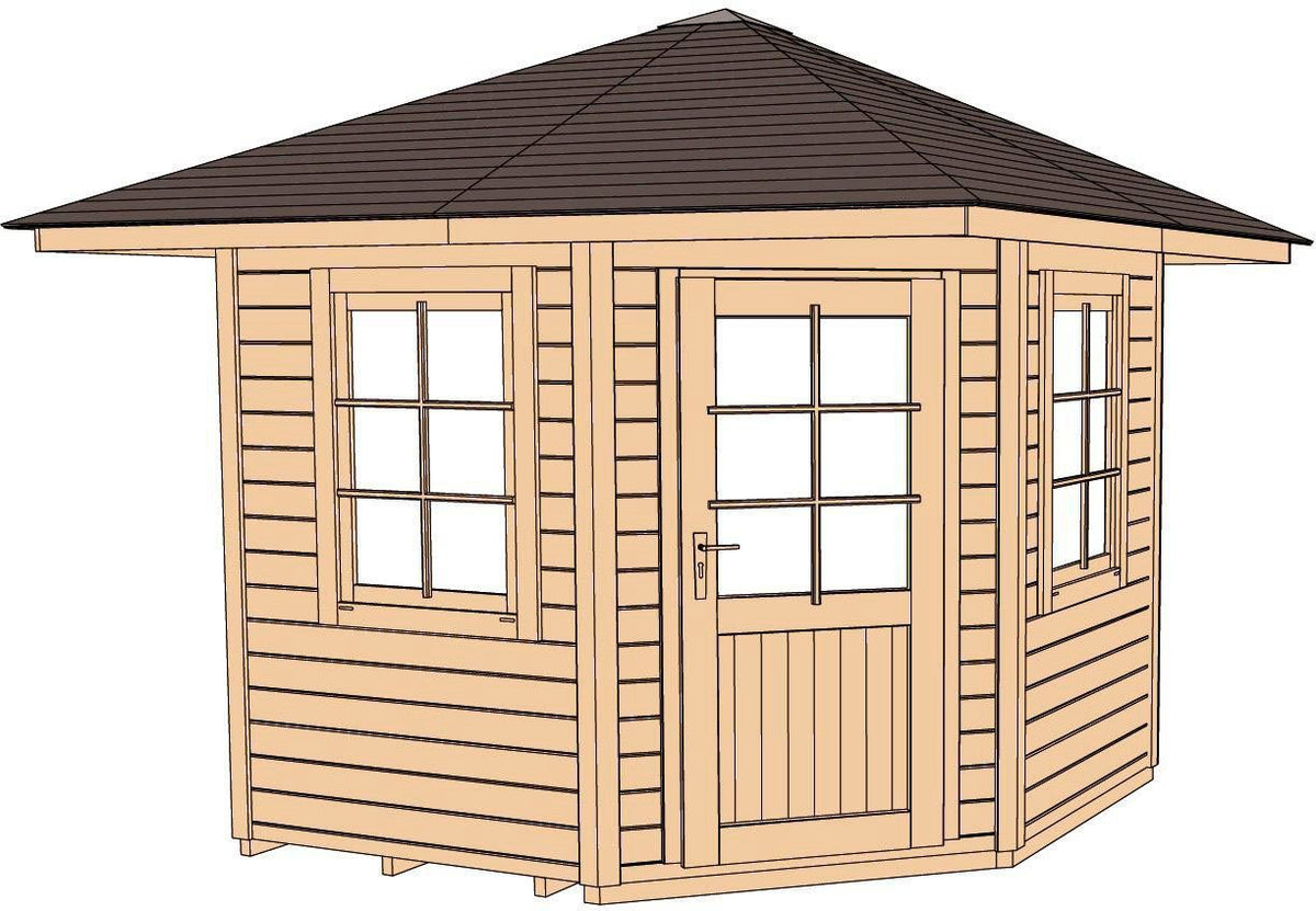 weka Gartenhaus 149 5-Eck Gr.1, 318 x 318 cm, 28 mm – Ansicht 2