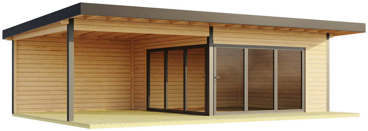 LASITA MAJA Gartenhaus DOMEO 10, 890 x 590 cm, mit Anbau – Ansicht 2