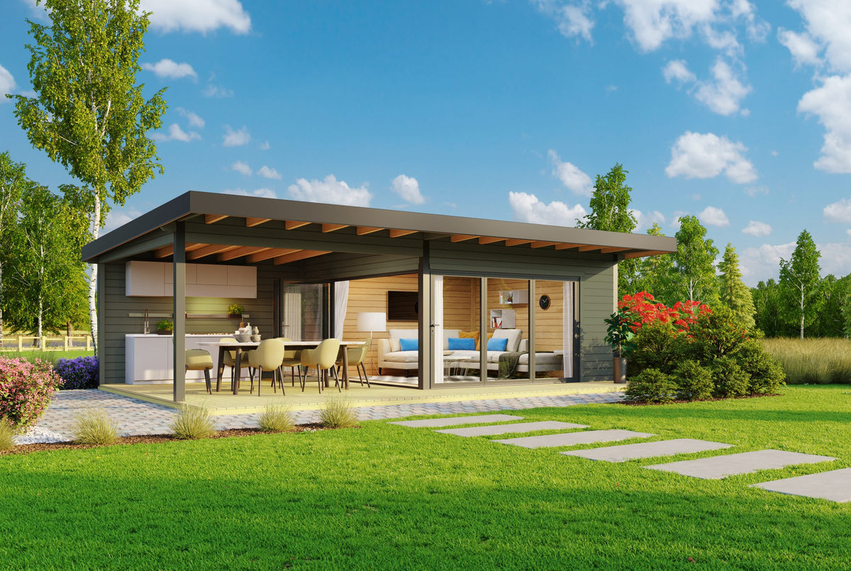 Nordic Holz Gartenhaus DOMEO 10, 890 x 590 cm