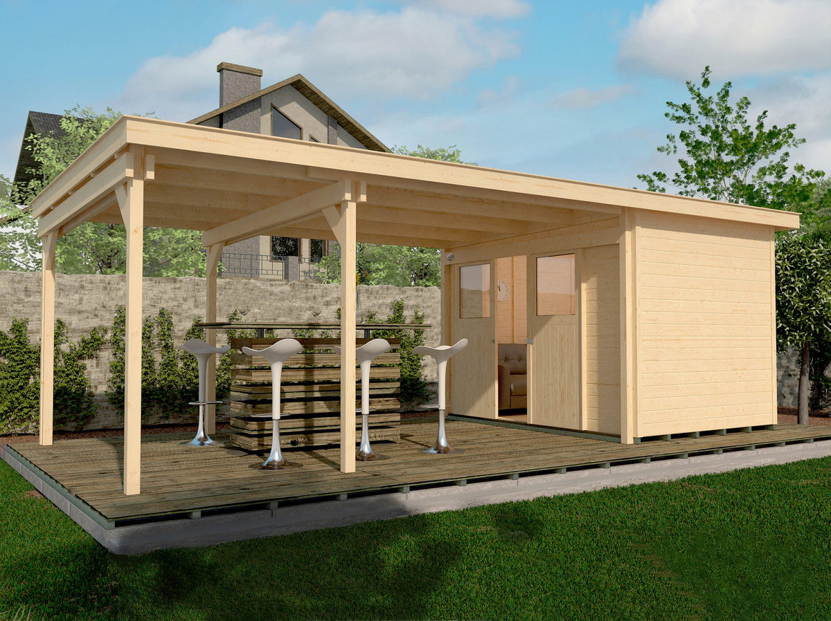 weka Gartenhaus 225 B Gr.2, 768 x 336 cm