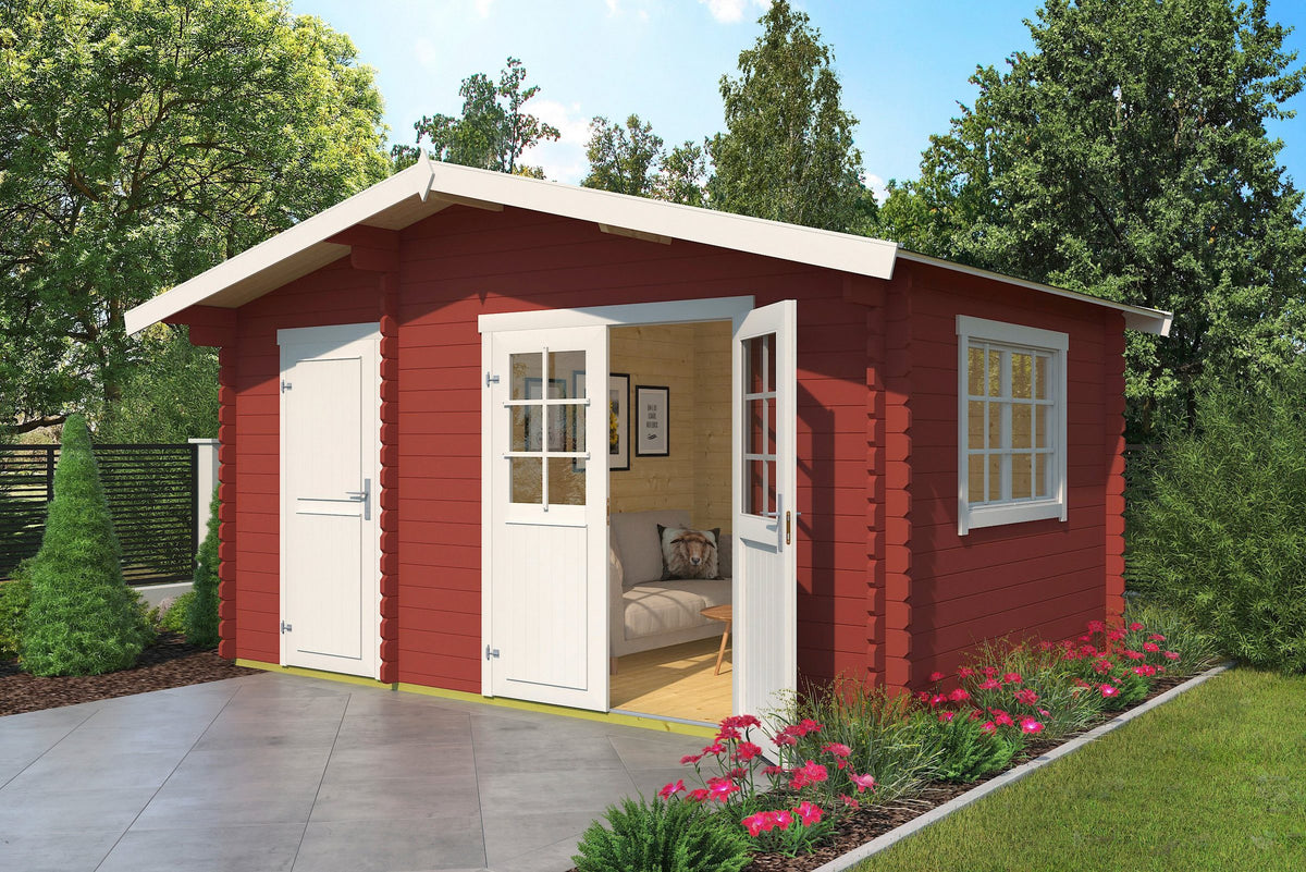 LASITA MAJA Gartenhaus Keila 28, 445 x 490 cm, 34 mm, mit Anbau
