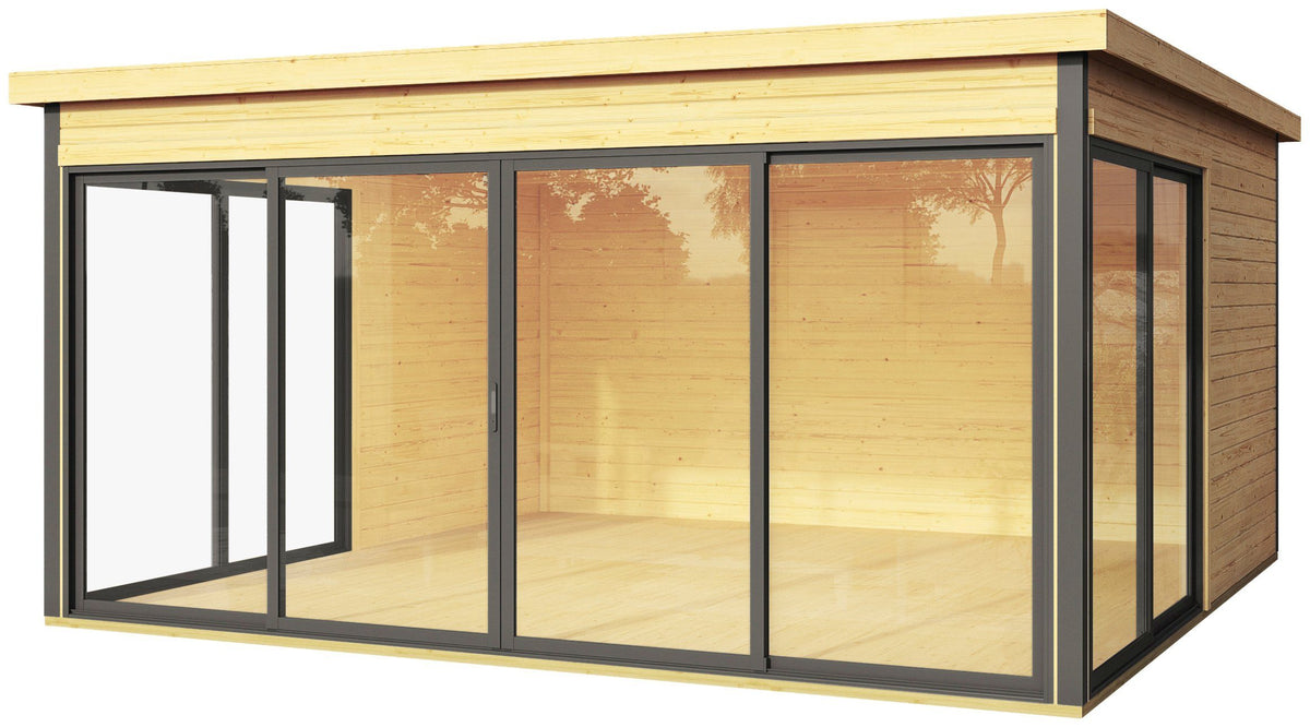 LASITA MAJA Gartenhaus DOMEO 5, 418 x 418 cm, 44 mm – Ansicht 2