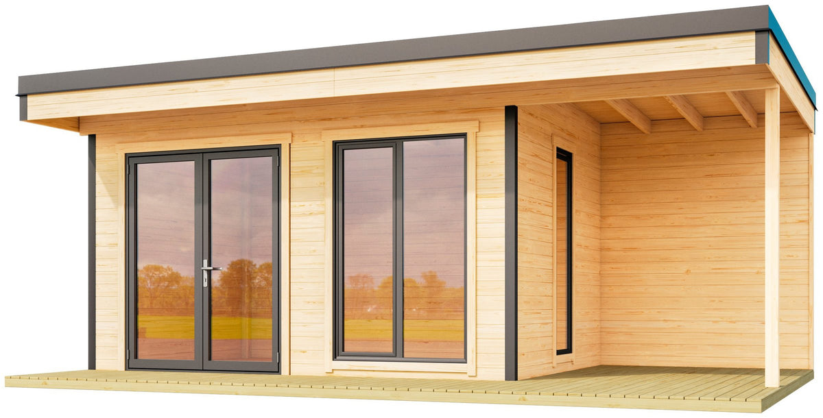 LASITA MAJA Gartenhaus DOMEO 7, 605 x 390 cm, mit Anbau – Ansicht 2