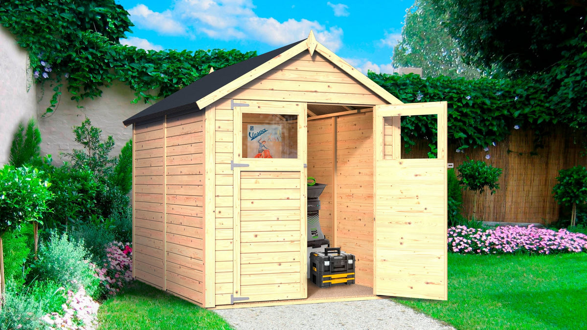 KONIFERA Gartenhaus Sylt 3, 202 x 252 cm, mit Fußboden – Ansicht 3