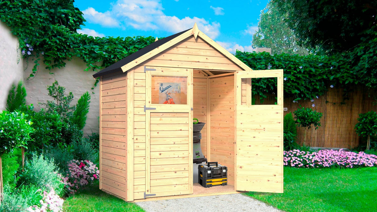 KONIFERA Gartenhaus Sylt 1, 202 x 131 cm, mit Fußboden – Ansicht 3