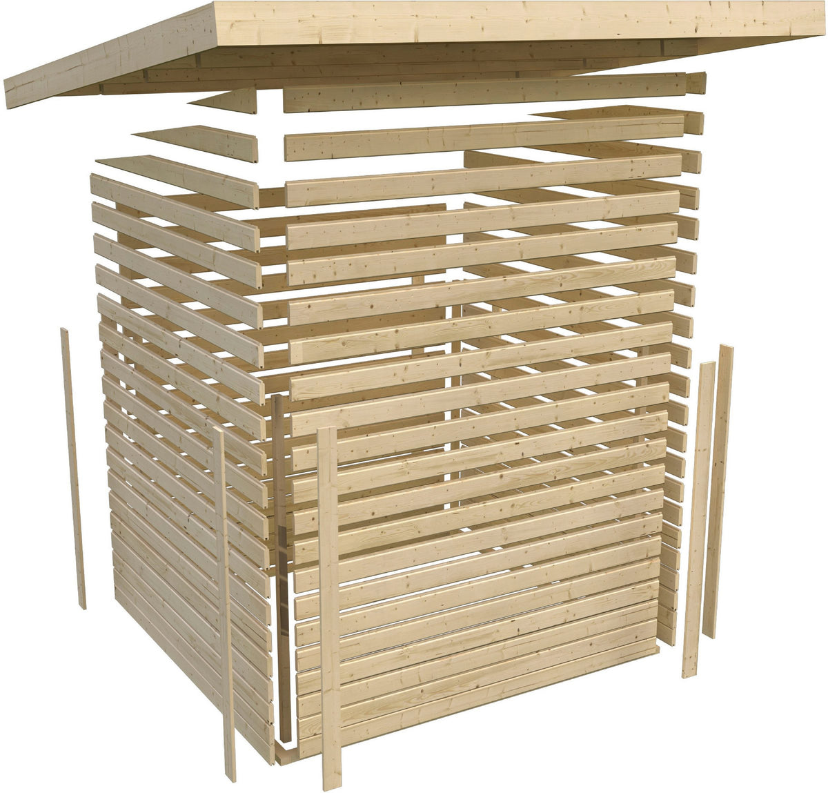 Karibu Gartenhaus Tegel, 456 x 303 cm – Ansicht 3