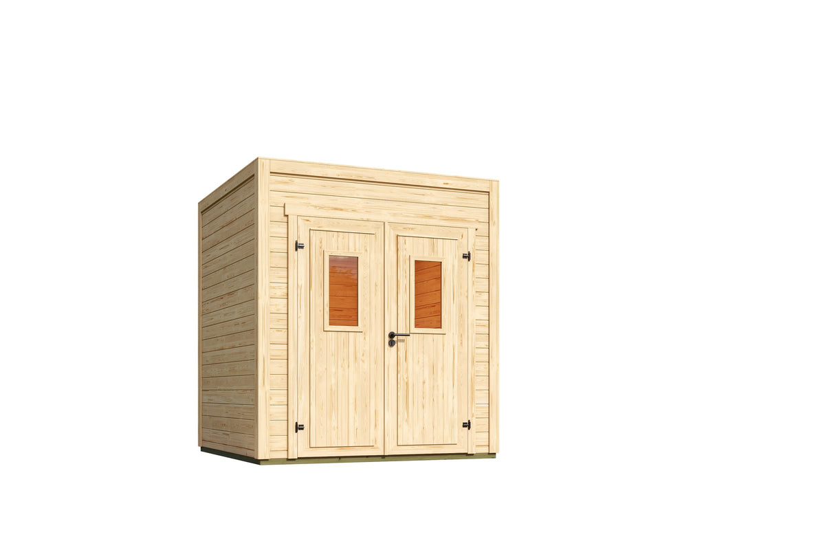 Nordic Holz Gartenhaus Felix 1, 200 x 207,4 cm, mit Anbau – Ansicht 2