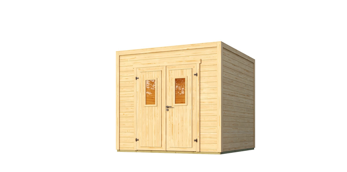 Nordic Holz Gartenhaus Felix 1,5, 250 x 207,4 cm, mit Anbau – Ansicht 2