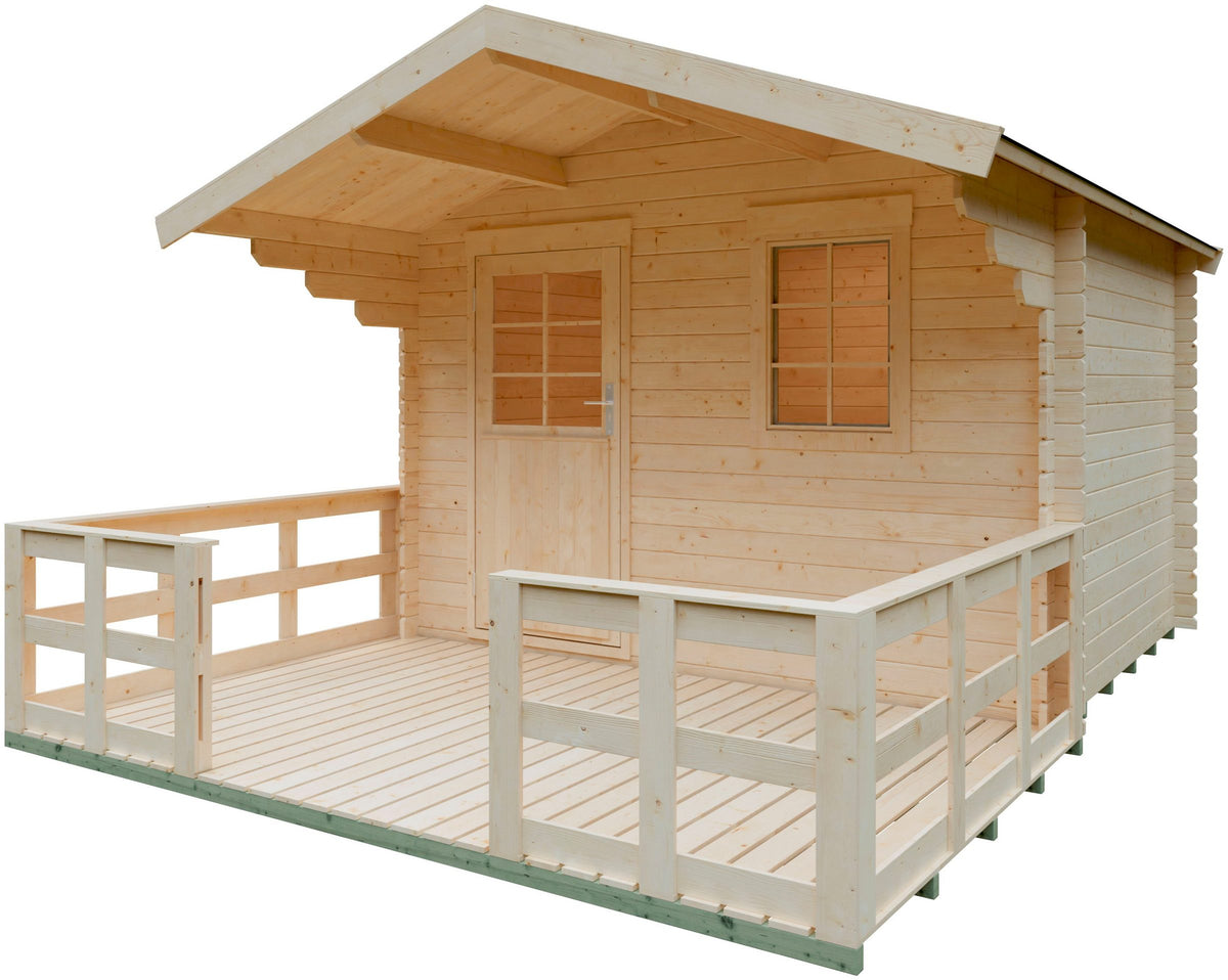 KONIFERA Gartenhaus Kallenberg 1, 350 x 373 cm, mit Terrasse – Ansicht 2