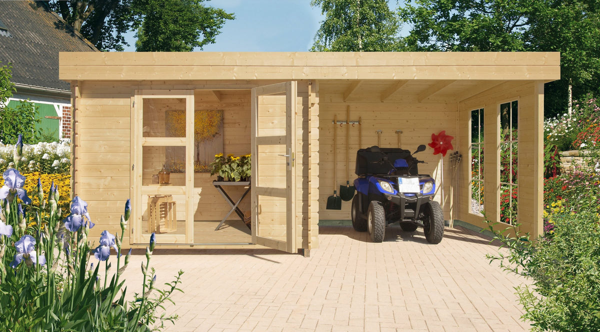 Kiehn-Holz Gartenhaus Acrux 1, 590 x 314 cm – Ansicht 2