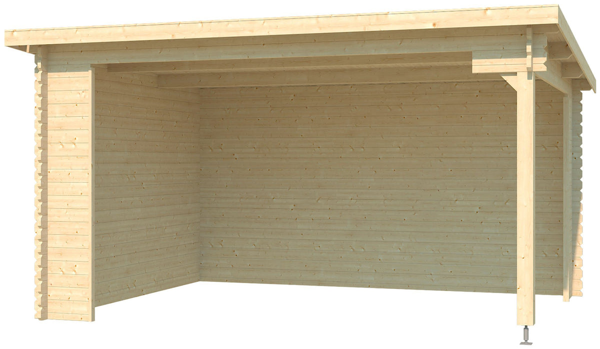 LASITA MAJA Gartenhaus Unterstand Columbus, 445 x 349 cm, 34 mm, mit Terrasse – Ansicht 2
