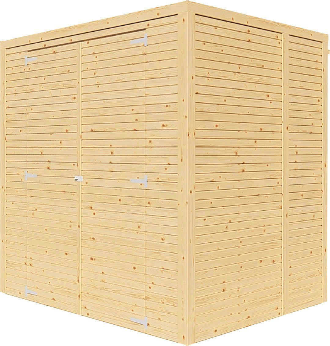 KONIFERA Gartenhaus Beno 2 Fineline Flachdach, 207 x 170 cm – Ansicht 2