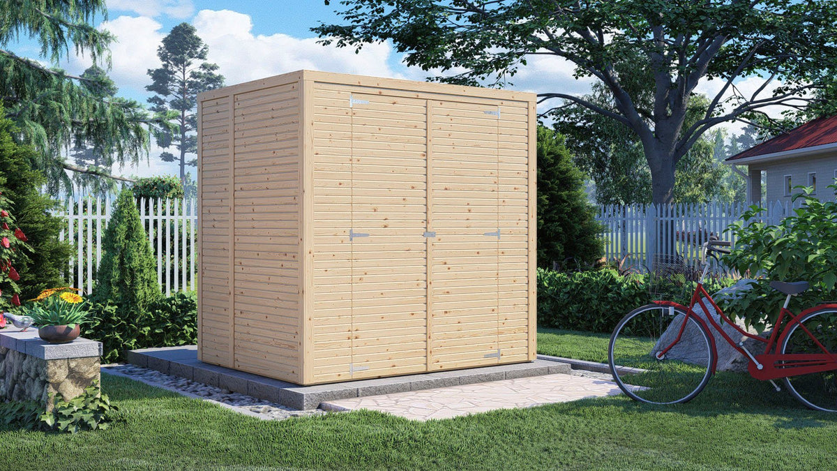 KONIFERA Gartenhaus Beno 2 Fineline Flachdach, 207 x 170 cm – Ansicht 3