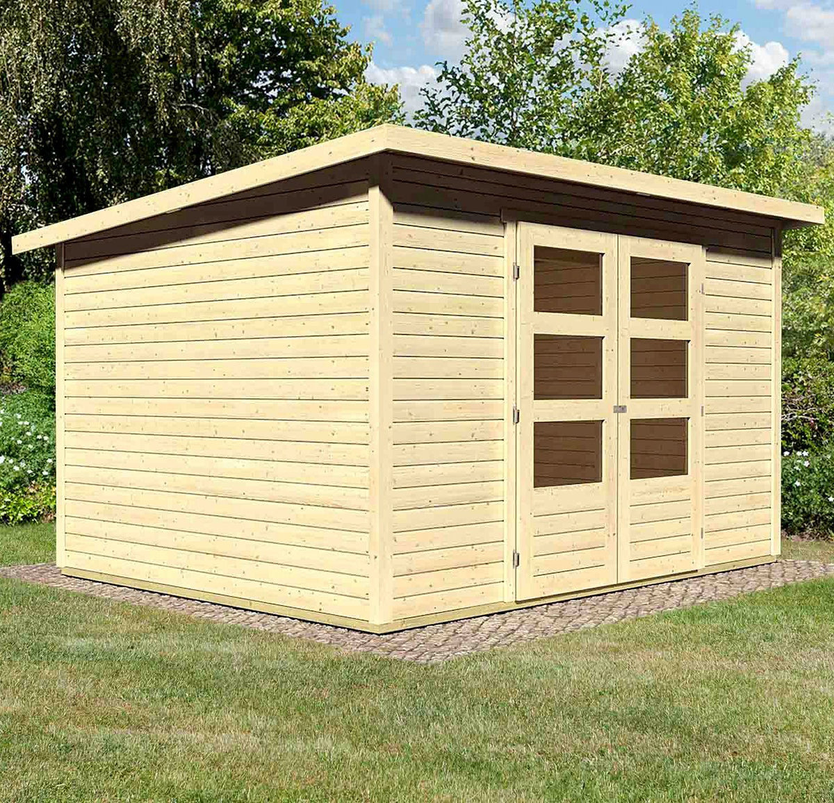 Karibu Gartenhaus Stockach 5, 330 x 282 cm