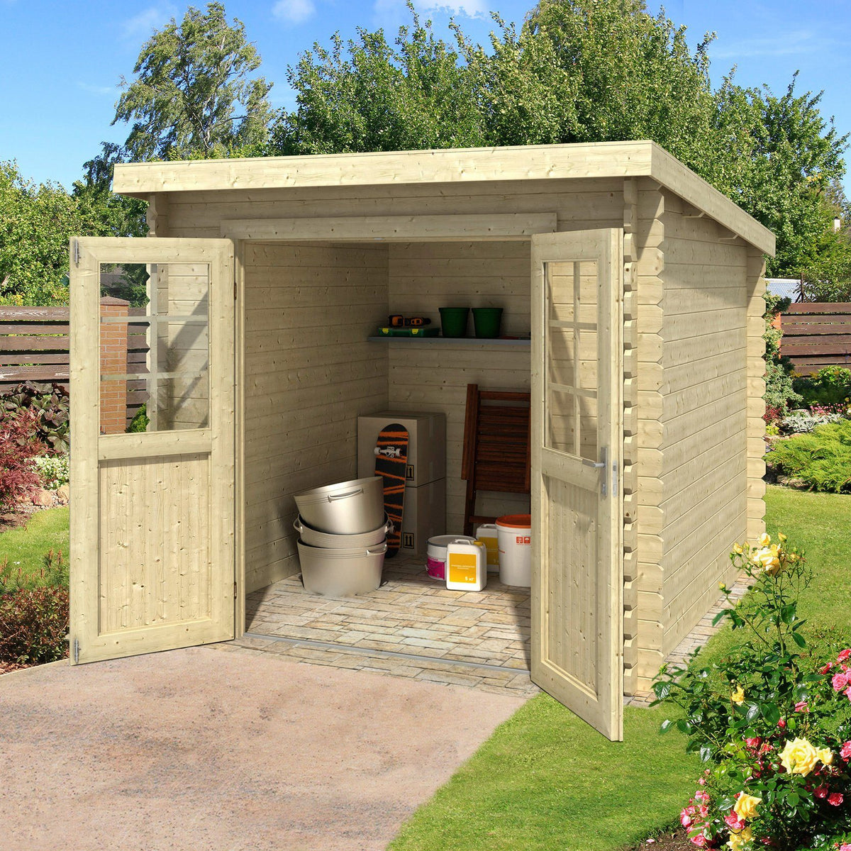 LASITA MAJA Gartenhaus Indi 175, 250 x 213 cm, 28 mm