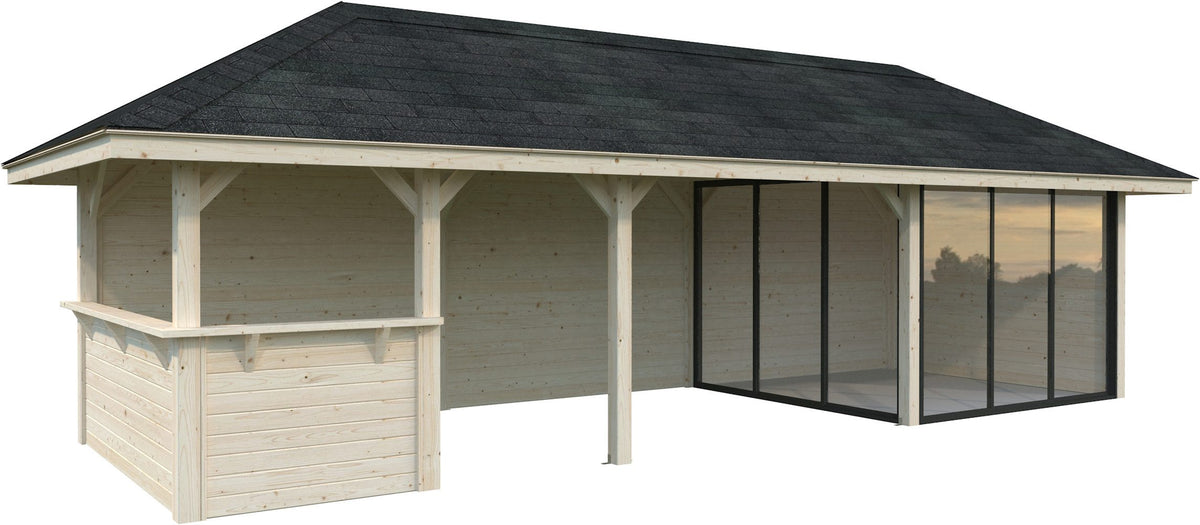 Palmako Gartenhaus Bianca, 960 x 384 cm – Ansicht 2