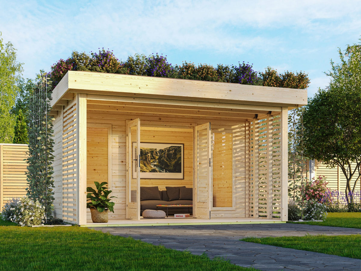 Karibu Gartenhaus Lettinsee, 396,5 x 396,5 cm, 38 mm